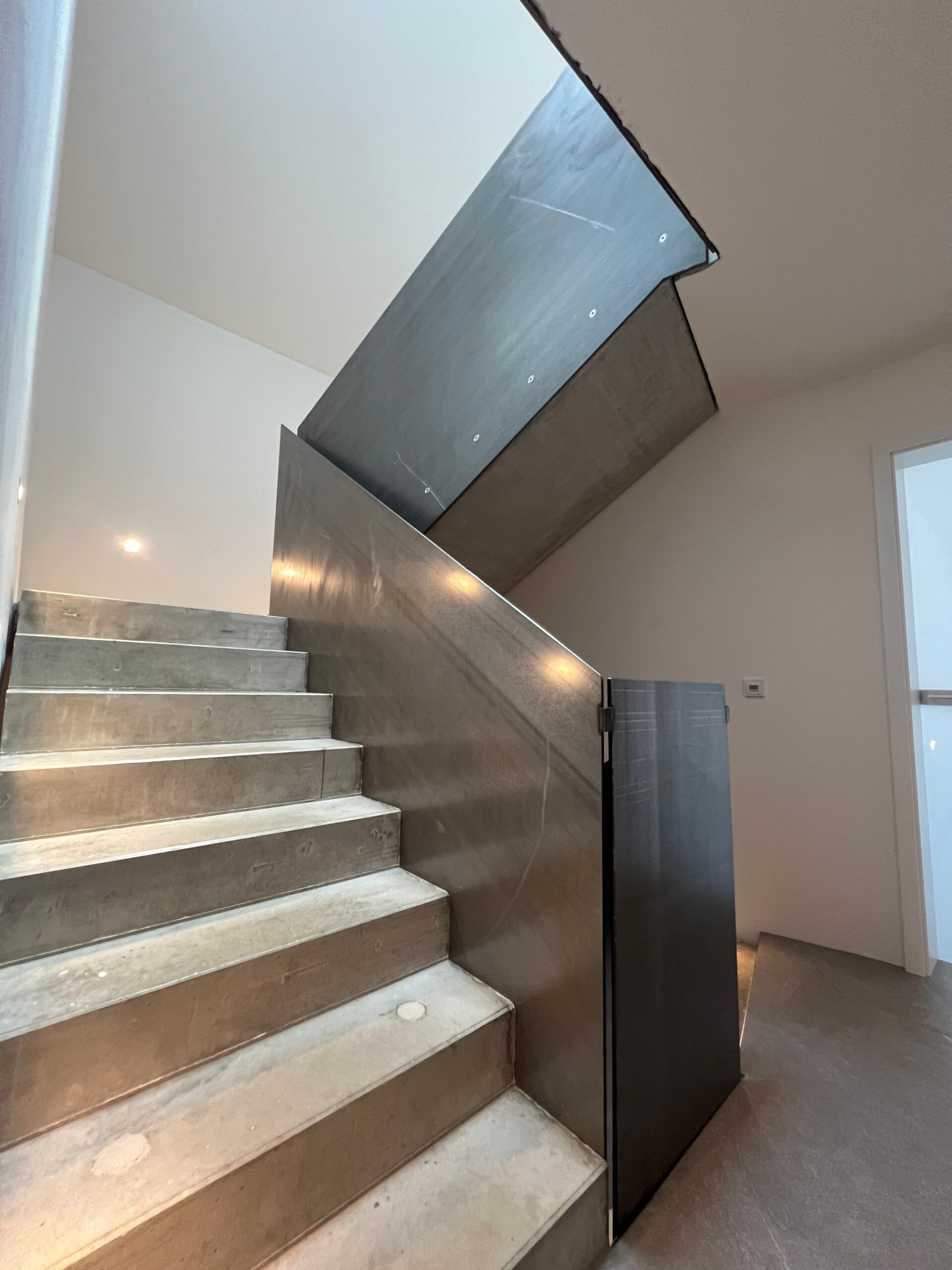 Brüstungspaneele aus Stahl in natürlicher Optik